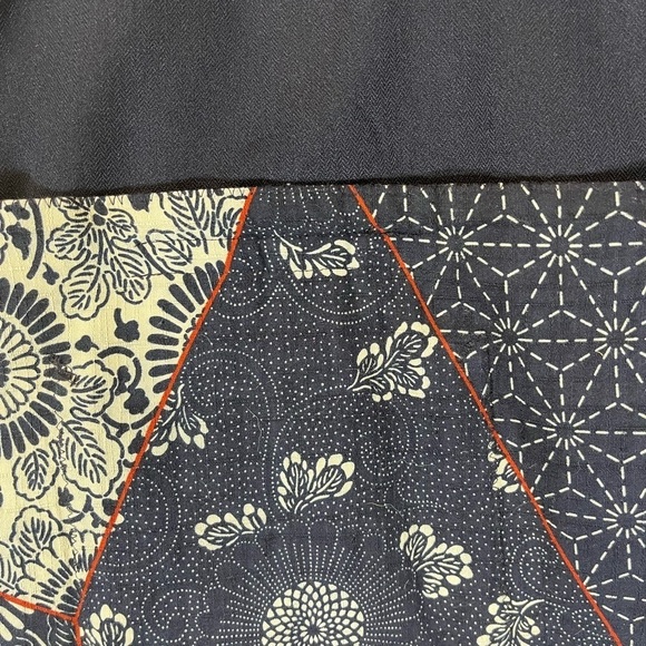 Handmade Patchwork Bucket Style Purse Bag Navy - Picture 5 of 9